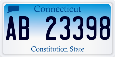 CT license plate AB23398