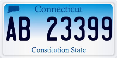 CT license plate AB23399