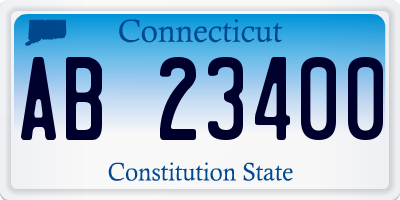 CT license plate AB23400