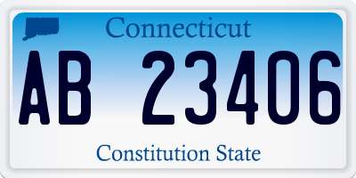 CT license plate AB23406