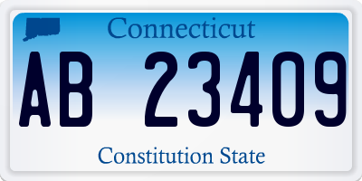 CT license plate AB23409