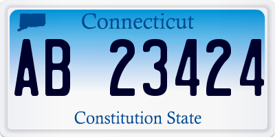 CT license plate AB23424