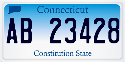 CT license plate AB23428