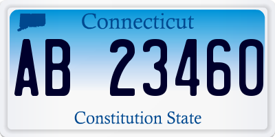CT license plate AB23460
