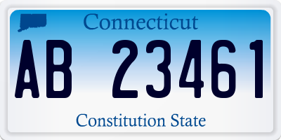CT license plate AB23461