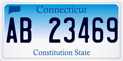 CT license plate AB23469