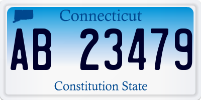 CT license plate AB23479