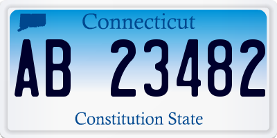 CT license plate AB23482