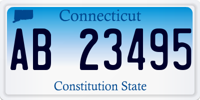 CT license plate AB23495