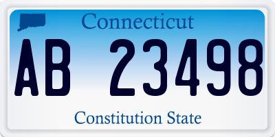 CT license plate AB23498