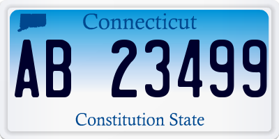 CT license plate AB23499