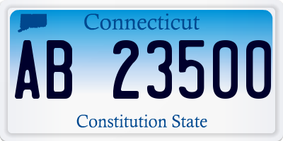 CT license plate AB23500