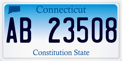 CT license plate AB23508