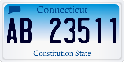 CT license plate AB23511