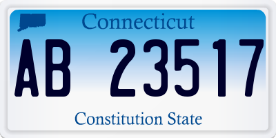 CT license plate AB23517
