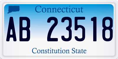 CT license plate AB23518