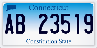 CT license plate AB23519