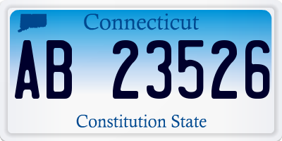 CT license plate AB23526