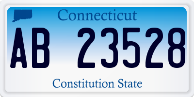 CT license plate AB23528