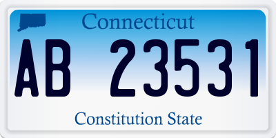 CT license plate AB23531