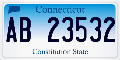 CT license plate AB23532