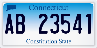 CT license plate AB23541