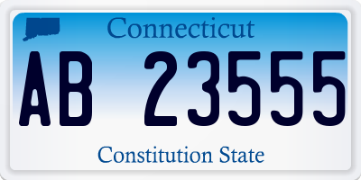 CT license plate AB23555