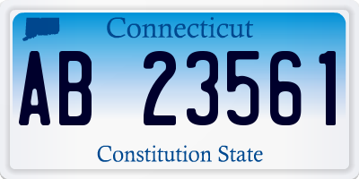 CT license plate AB23561