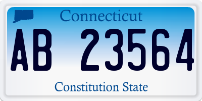 CT license plate AB23564