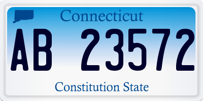 CT license plate AB23572