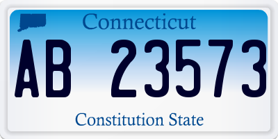CT license plate AB23573