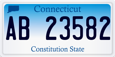 CT license plate AB23582