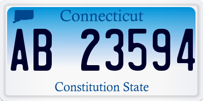 CT license plate AB23594