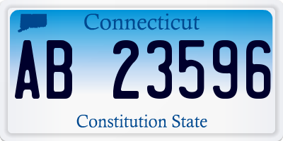 CT license plate AB23596