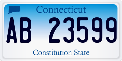 CT license plate AB23599