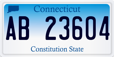 CT license plate AB23604