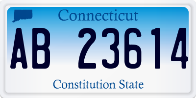 CT license plate AB23614