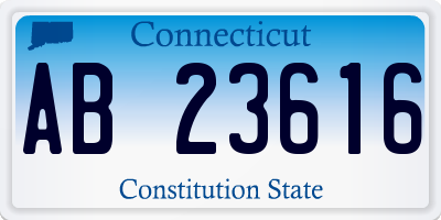 CT license plate AB23616