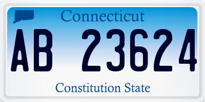CT license plate AB23624