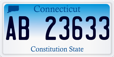 CT license plate AB23633