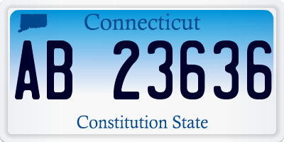 CT license plate AB23636