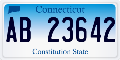 CT license plate AB23642
