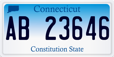 CT license plate AB23646