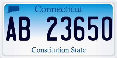 CT license plate AB23650