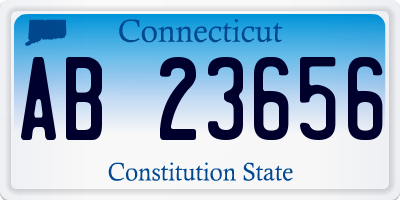 CT license plate AB23656
