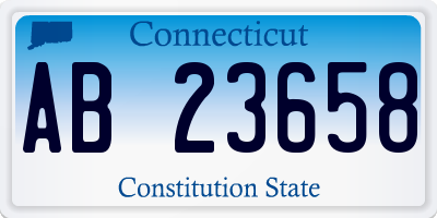 CT license plate AB23658