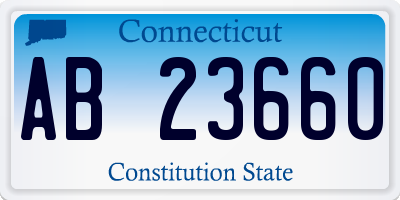 CT license plate AB23660
