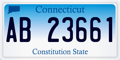 CT license plate AB23661