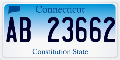 CT license plate AB23662