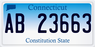 CT license plate AB23663